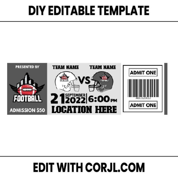 Football Game Ticket