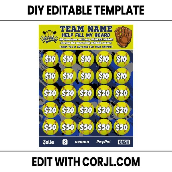 Softball Fill My Board Fundraiser